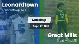 Matchup: Leonardtown High vs. Great Mills 2019