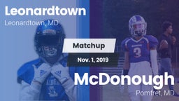 Matchup: Leonardtown High vs. McDonough  2019