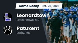 Recap: Leonardtown  vs. Patuxent  2023