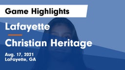 Lafayette  vs Christian Heritage Game Highlights - Aug. 17, 2021