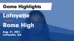 Lafayette  vs Rome High Game Highlights - Aug. 21, 2021