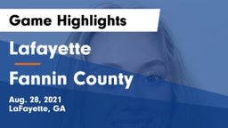 Lafayette  vs Fannin County  Game Highlights - Aug. 28, 2021