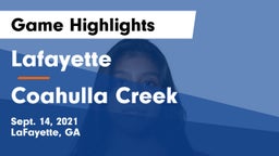 Lafayette  vs Coahulla Creek Game Highlights - Sept. 14, 2021
