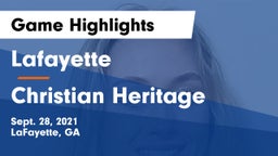 Lafayette  vs Christian Heritage Game Highlights - Sept. 28, 2021