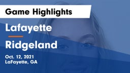 Lafayette  vs Ridgeland Game Highlights - Oct. 12, 2021
