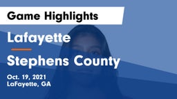 Lafayette  vs Stephens County Game Highlights - Oct. 19, 2021