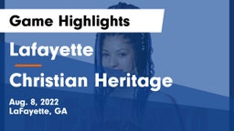 Lafayette  vs Christian Heritage Game Highlights - Aug. 8, 2022