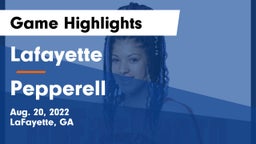 Lafayette  vs Pepperell  Game Highlights - Aug. 20, 2022