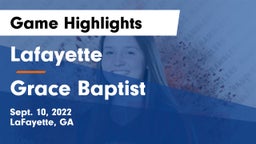 Lafayette  vs Grace Baptist Game Highlights - Sept. 10, 2022