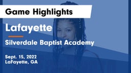 Lafayette  vs Silverdale Baptist Academy Game Highlights - Sept. 15, 2022