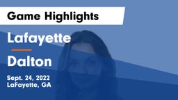 Lafayette  vs Dalton Game Highlights - Sept. 24, 2022