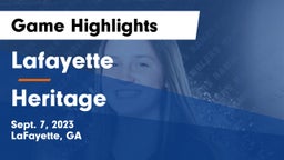 Lafayette  vs Heritage Game Highlights - Sept. 7, 2023