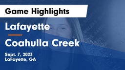 Lafayette  vs Coahulla Creek Game Highlights - Sept. 7, 2023