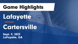 Lafayette  vs Cartersville Game Highlights - Sept. 9, 2023