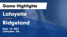 Lafayette  vs Ridgeland Game Highlights - Sept. 12, 2023