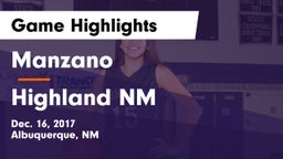 Manzano  vs Highland  NM Game Highlights - Dec. 16, 2017