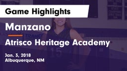 Manzano  vs Atrisco Heritage Academy  Game Highlights - Jan. 3, 2018