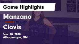 Manzano  vs Clovis  Game Highlights - Jan. 20, 2018