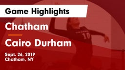 Chatham  vs Cairo Durham Game Highlights - Sept. 26, 2019