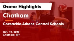 Chatham  vs Coxsackie-Athens Central Schools Game Highlights - Oct. 12, 2023