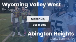 Matchup: Wyoming Valley West vs. Abington Heights  2019
