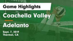 Coachella Valley  vs Adelanto  Game Highlights - Sept. 7, 2019