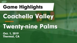 Coachella Valley  vs Twenty-nine Palms  Game Highlights - Oct. 1, 2019