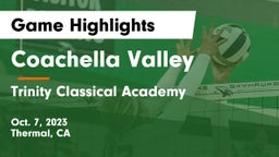 Coachella Valley  vs Trinity Classical Academy  Game Highlights - Oct. 7, 2023