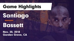 Santiago  vs Bassett  Game Highlights - Nov. 20, 2018