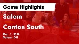 Salem  vs Canton South  Game Highlights - Dec. 1, 2018
