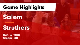 Salem  vs Struthers  Game Highlights - Dec. 3, 2018