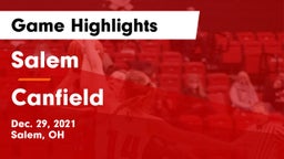 Salem  vs Canfield  Game Highlights - Dec. 29, 2021