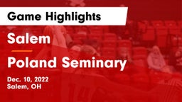 Salem  vs Poland Seminary  Game Highlights - Dec. 10, 2022