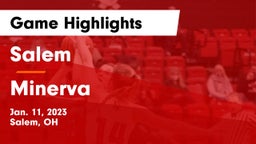 Salem  vs Minerva  Game Highlights - Jan. 11, 2023