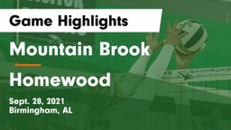 Mountain Brook  vs Homewood Game Highlights - Sept. 28, 2021