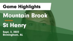 Mountain Brook  vs St Henry Game Highlights - Sept. 2, 2022