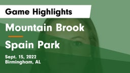 Mountain Brook  vs Spain Park Game Highlights - Sept. 15, 2022
