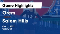 Orem  vs Salem Hills  Game Highlights - Oct. 1, 2022