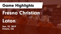 Fresno Christian vs Laton Game Highlights - Jan. 22, 2019
