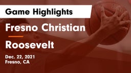 Fresno Christian vs Roosevelt  Game Highlights - Dec. 22, 2021