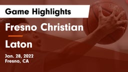 Fresno Christian vs Laton Game Highlights - Jan. 28, 2022