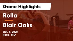 Rolla  vs Blair Oaks  Game Highlights - Oct. 3, 2020