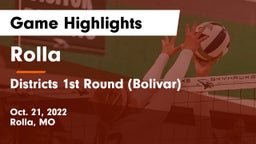 Rolla  vs Districts 1st Round (Bolivar) Game Highlights - Oct. 21, 2022