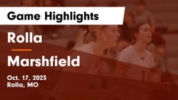 Rolla  vs Marshfield  Game Highlights - Oct. 17, 2023