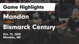 Mandan  vs Bismarck Century  Game Highlights - Oct. 15, 2020