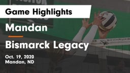 Mandan  vs Bismarck Legacy  Game Highlights - Oct. 19, 2020