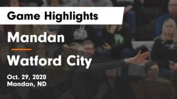 Mandan  vs Watford City  Game Highlights - Oct. 29, 2020