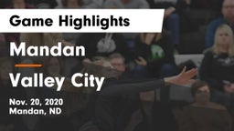 Mandan  vs Valley City  Game Highlights - Nov. 20, 2020