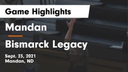 Mandan  vs Bismarck Legacy  Game Highlights - Sept. 23, 2021