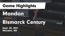 Mandan  vs Bismarck Century  Game Highlights - Sept. 30, 2021